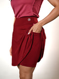 Saia Fitness Modesta com Short Por Baixo Vinho Bordô Anagrom REF.8023
